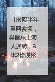 时隔半年重回赛场，樊振东上演大逆转，3比2徐瑛彬