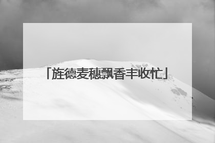 旌德麦穗飘香丰收忙