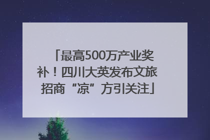 最高500万产业奖补！四川大英发布文旅招商“凉”方引关注