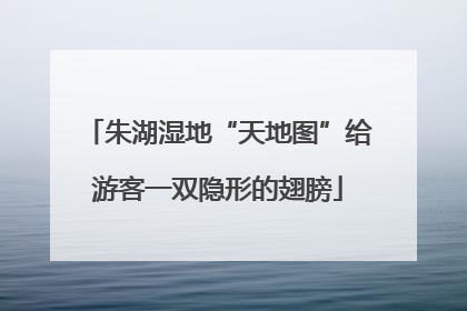 朱湖湿地“天地图”给游客一双隐形的翅膀