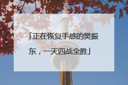正在恢复手感的樊振东，一天四战全胜