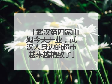 武汉第四家山姆今天开业，武汉人身边的超市越来越精致了