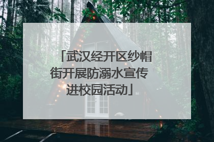 武汉经开区纱帽街开展防溺水宣传进校园活动