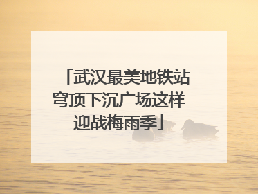 武汉最美地铁站穹顶下沉广场这样迎战梅雨季