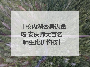 校内湖变身钓鱼场 安庆师大百名师生比拼钓技