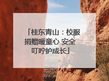桂东青山：校服捐赠暖童心 安全叮咛护成长