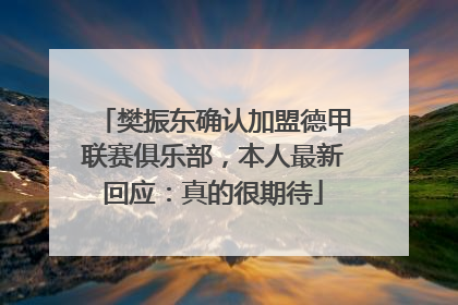 樊振东确认加盟德甲联赛俱乐部，本人最新回应：真的很期待