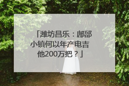 潍坊昌乐：鄌郚小镇何以年产电吉他200万把？