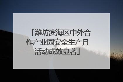 潍坊滨海区中外合作产业园安全生产月活动成效显著