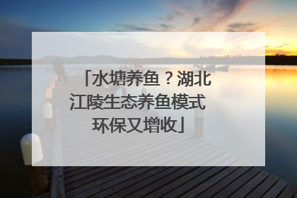 水塘养鱼？湖北江陵生态养鱼模式环保又增收