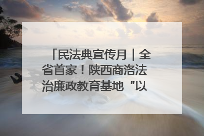 民法典宣传月｜全省首家！陕西商洛法治廉政教育基地“以案说纪”润人心