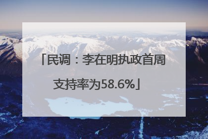 民调：李在明执政首周支持率为58.6%