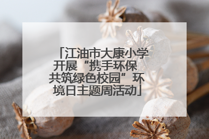 江油市大康小学开展“携手环保 共筑绿色校园”环境日主题周活动
