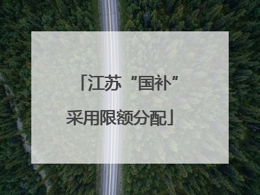 江苏“国补”采用限额分配