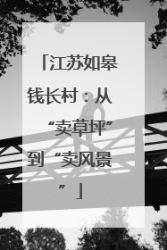 江苏如皋钱长村：从“卖草坪”到“卖风景”