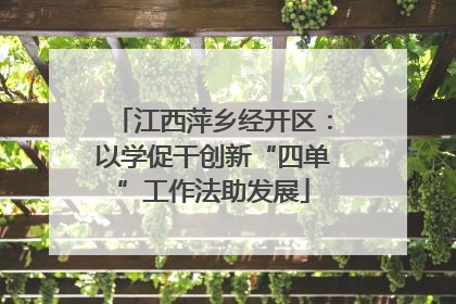 江西萍乡经开区：以学促干创新“四单”工作法助发展