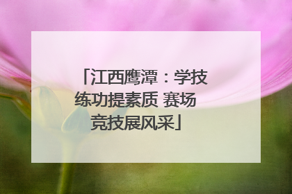 江西鹰潭：学技练功提素质 赛场竞技展风采