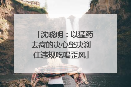 沈晓明：以猛药去疴的决心坚决刹住违规吃喝歪风