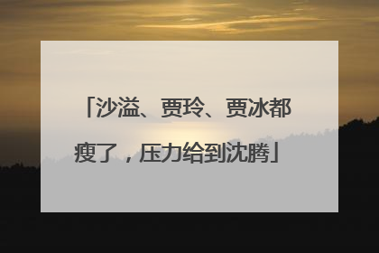 沙溢、贾玲、贾冰都瘦了，压力给到沈腾