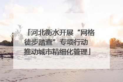 河北衡水开展“网格徒步踏查”专项行动 推动城市精细化管理