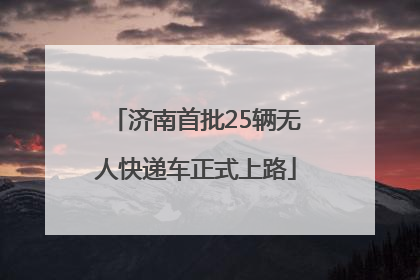 济南首批25辆无人快递车正式上路