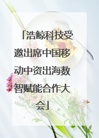 浩鲸科技受邀出席中国移动中资出海数智赋能合作大会