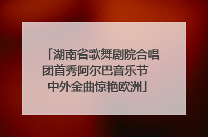 湖南省歌舞剧院合唱团首秀阿尔巴音乐节 中外金曲惊艳欧洲