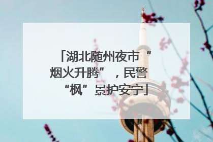 湖北随州夜市“烟火升腾”，民警“枫”景护安宁