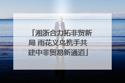 湘浙合力拓非贸新局 雨花义乌携手共建中非贸易新通道