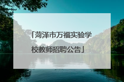 菏泽市万福实验学校教师招聘公告