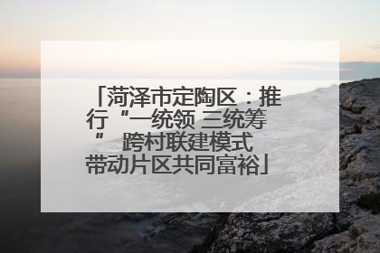 菏泽市定陶区：推行“一统领 三统筹” 跨村联建模式 带动片区共同富裕