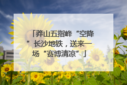 莽山五指峰“空降”长沙地铁，送来一场“赛博清凉”