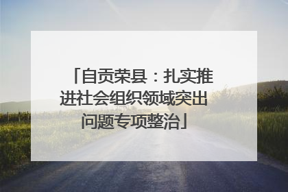 自贡荣县：扎实推进社会组织领域突出问题专项整治