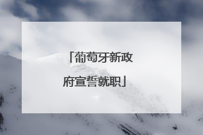 葡萄牙新政府宣誓就职