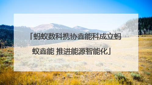 蚂蚁数科携协鑫能科成立蚂蚁鑫能 推进能源智能化