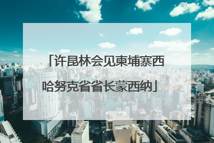 许昆林会见柬埔寨西哈努克省省长蒙西纳