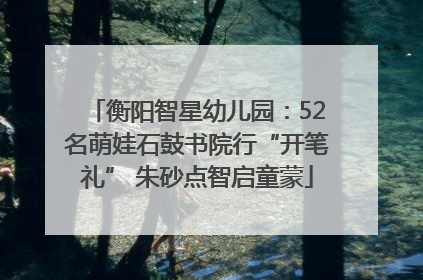 衡阳智星幼儿园：52名萌娃石鼓书院行“开笔礼” 朱砂点智启童蒙