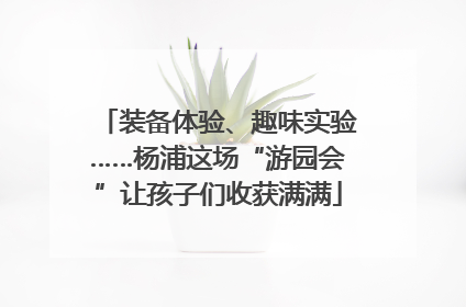 装备体验、趣味实验……杨浦这场“游园会”让孩子们收获满满