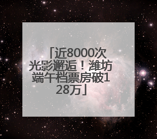 近8000次光影邂逅！潍坊端午档票房破128万