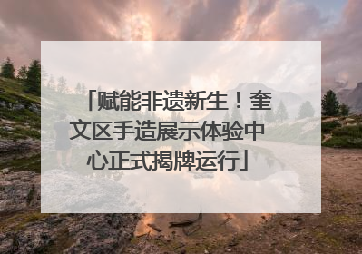 赋能非遗新生！奎文区手造展示体验中心正式揭牌运行