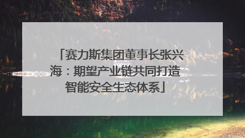 赛力斯集团董事长张兴海：期望产业链共同打造智能安全生态体系