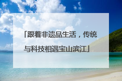 跟着非遗品生活，传统与科技相遇宝山滨江