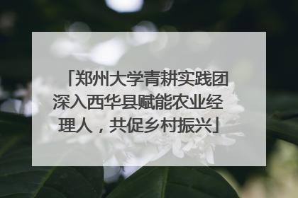郑州大学青耕实践团深入西华县赋能农业经理人，共促乡村振兴