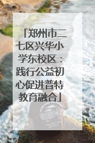 郑州市二七区兴华小学东校区：践行公益初心促进普特教育融合