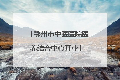 鄂州市中医医院医养结合中心开业