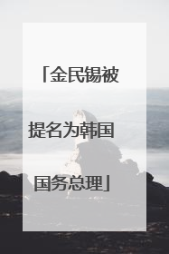 金民锡被提名为韩国国务总理