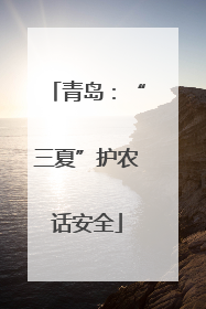 青岛：“三夏”护农话安全