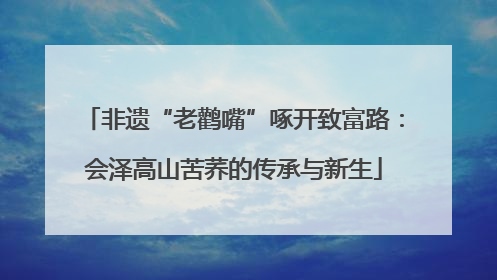 非遗“老鹳嘴”啄开致富路：会泽高山苦荞的传承与新生