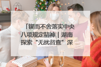 锲而不舍落实中央八项规定精神｜湖南探索“无扰督查”深化基层减负