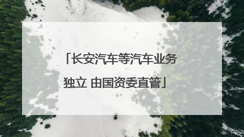 长安汽车等汽车业务独立 由国资委直管
